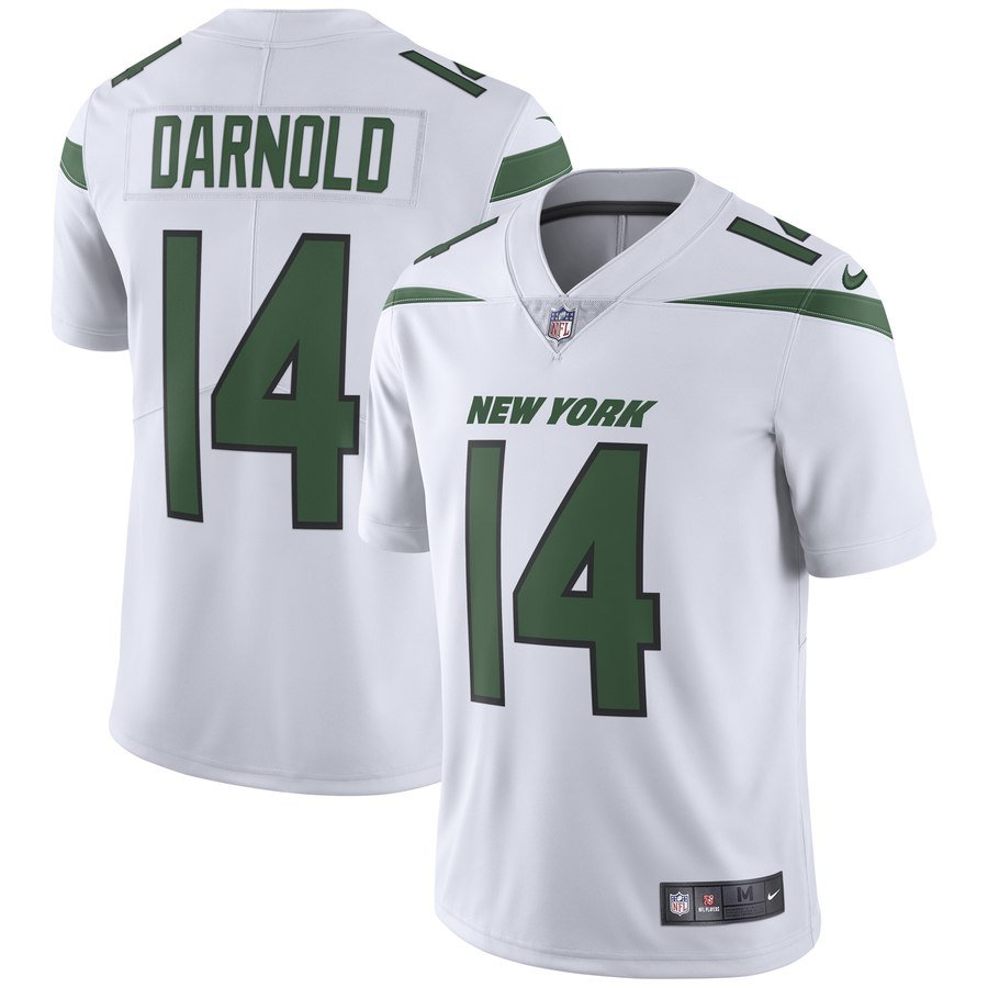 Youth Nike Jets 14 Sam Darnold White New 2019 Vapor Untouchable Limited Jersey inbean