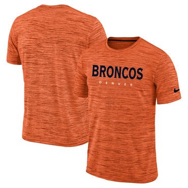 Men's Denver Broncos Nike Orange Velocity Performance T-Shirt inbean