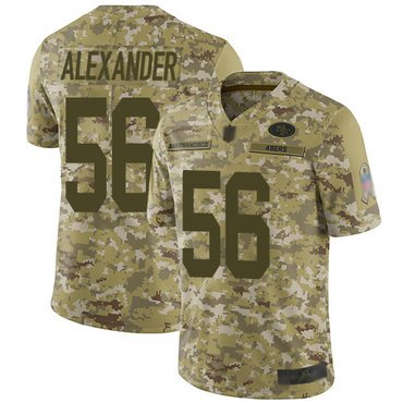 49ers #56 Kwon Alexander Camo Youth Stitched Football Limited 2018 Salute to Service Jersey inbean