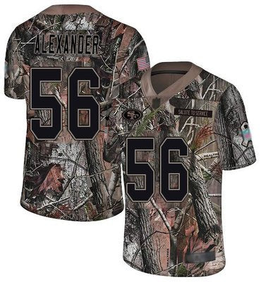 49ers #56 Kwon Alexander Camo Youth Stitched Football Limited Rush Realtree Jersey inbean