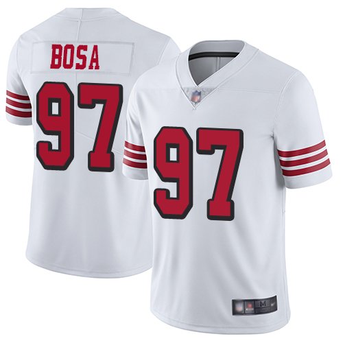 49ers #97 Nick Bosa White Rush Youth Stitched Football Vapor Untouchable Limited Jersey inbean