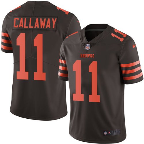 Browns #11 Antonio Callaway Brown Youth Stitched Football Limited Rush Jersey inbean