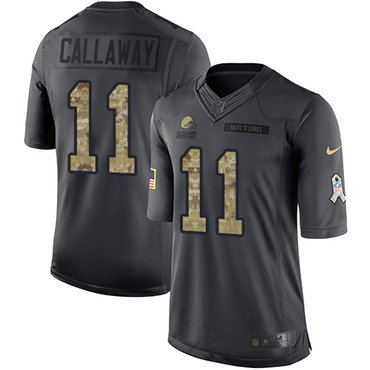 Browns #11 Antonio Callaway Black Youth Stitched Football Limited 2016 Salute to Service Jersey inbean