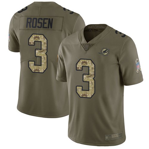 Dolphins #3 Josh Rosen Olive Camo Youth Stitched Football Limited 2017 Salute to Service Jersey inbean