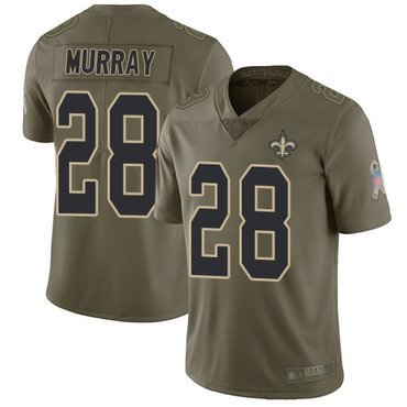 Saints #28 Latavius Murray Olive Youth Stitched Football Limited 2017 Salute to Service Jersey inbean