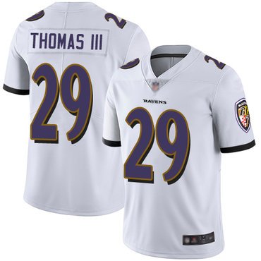 Ravens #29 Earl Thomas III White Youth Stitched Football Vapor Untouchable Limited Jersey inbean