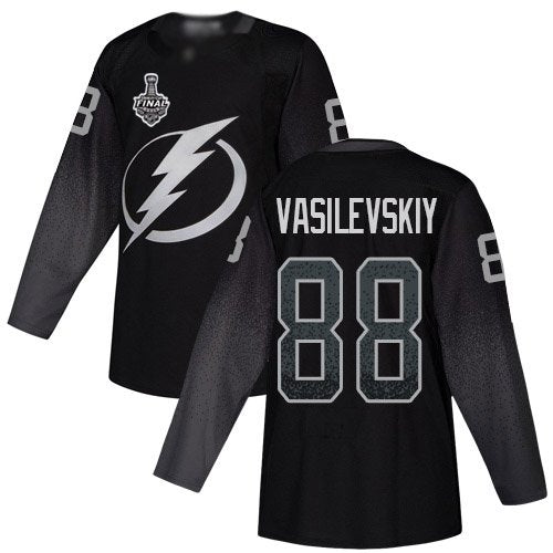 Adidas Lightning #88 Andrei Vasilevskiy Black Alternate Authentic 2020 Stanley Cup Final Stitched NHL Jersey inbean