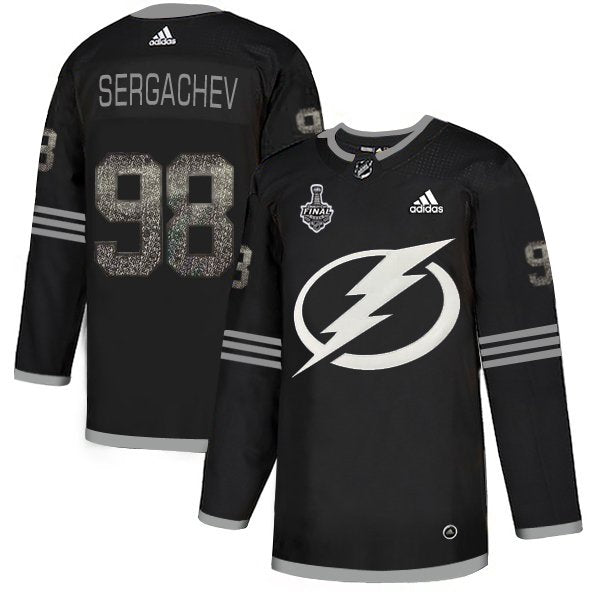 Adidas Lightning #98 Mikhail Sergachev Black Authentic Classic 2020 Stanley Cup Final Stitched NHL Jersey inbean