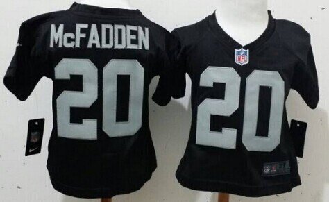 Nike Oakland Raiders #20 Darren McFadden Black Toddlers Jersey inbean