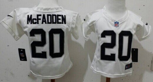 Nike Oakland Raiders #20 Darren McFadden White Toddlers Jersey inbean