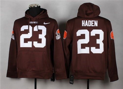 Nike Cleveland Browns #23 Joe Haden Brown Hoodie inbean