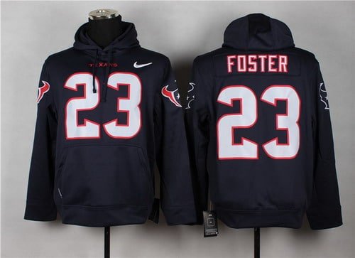 Nike Houston Texans #23 Arian Foster Blue Hoodie inbean