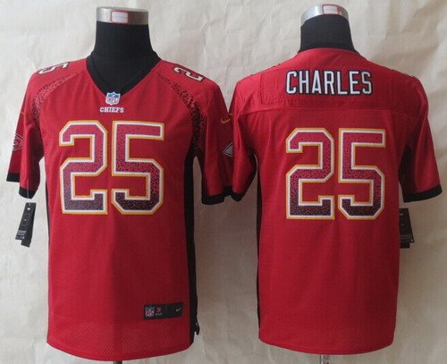 Nike Kansas City Chiefs #25 Jamaal Charles Drift Fashion Red Kids Jersey inbean