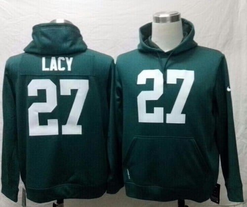 Nike Green Bay Packers #27 Eddie Lacy Green Hoodie inbean