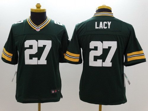 Nike Green Bay Packers #27 Eddie Lacy Green Limited Kids Jersey inbean