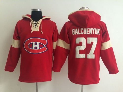 2014 Old Time Hockey Montreal Canadiens #27 Alex Galchenyuk Red Hoodie inbean