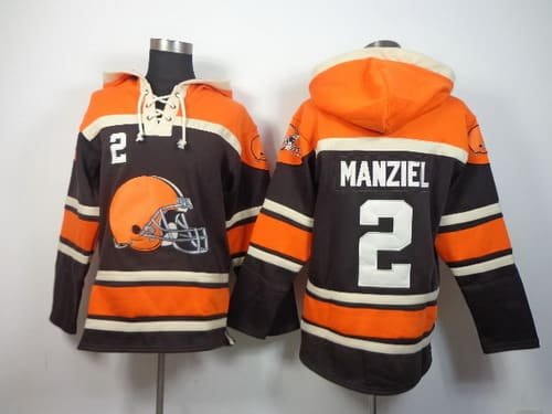 Cleveland Browns #2 Johnny Manziel 2014 Brown Hoodie inbean