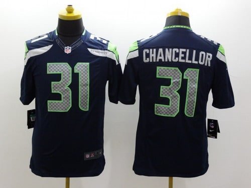 Nike Seattle Seahawks #31 Kam Chancellor Navy Blue Limited Jersey inbean