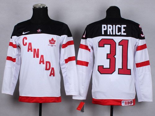 2014/15 Team Canada #31 Carey Price White 100TH Kids Jersey inbean