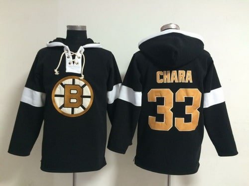 2014 Old Time Hockey Boston Bruins #33 Zdeno Chara Black Hoodie inbean