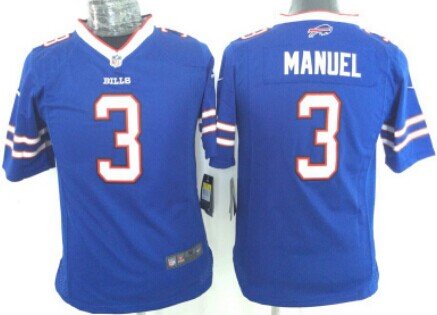 Nike Buffalo Bills #3 EJ Manuel 2013 Light Blue Game Kids Jersey inbean