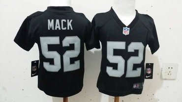 Nike Oakland Raiders #52 Khalil Mack Black Toddlers Jersey inbean