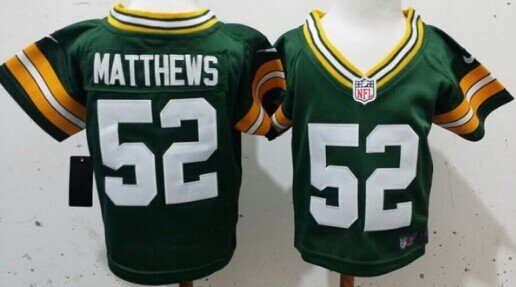 Nike Green Bay Packers #52 Clay Matthews Green Toddlers Jersey inbean