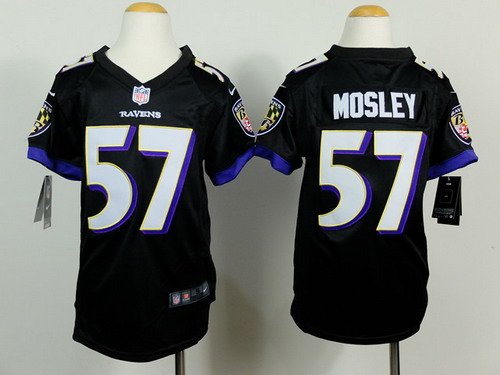 Nike Baltimore Ravens #57 C.J. Mosley 2013 Black Game Kids Jersey inbean