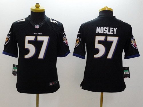 Nike Baltimore Ravens #57 C.J. Mosley 2013 Black Limited Kids Jersey inbean