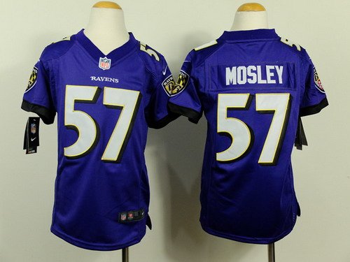 Nike Baltimore Ravens #57 C.J. Mosley 2013 Purple Game Kids Jersey inbean