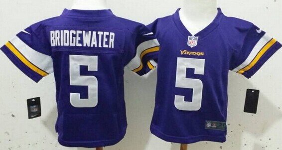 Nike Minnesota Vikings #5 Teddy Bridgewater 2013 Purple Toddlers Jersey inbean