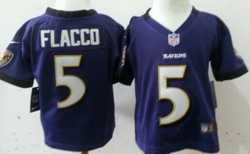 Nike Baltimore Ravens #5 Joe Flacco Purple Toddlers Jersey inbean