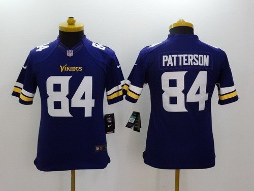 Nike Minnesota Vikings #84 Cordarrelle Patterson 2013 Purple Limited Kids Jersey inbean