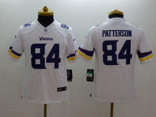 Nike Minnesota Vikings #84 Cordarrelle Patterson 2013 White Limited Kids Jersey inbean