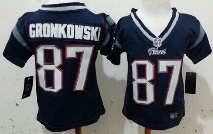 Nike New England Patriots #87 Rob Gronkowski Blue Toddlers Jersey inbean