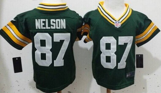 Nike Green Bay Packers #87 Jordy Nelson Green Toddlers Jersey inbean