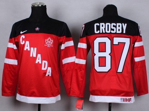 2014/15 Team Canada #87 Sidney Crosby Red 100TH Kids Jersey inbean