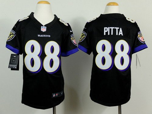 Nike Baltimore Ravens #88 Dennis Pitta 2013 Black Game Kids Jersey inbean