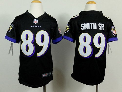 Nike Baltimore Ravens #89 Steve Smith Sr 2013 Black Game Kids Jersey inbean