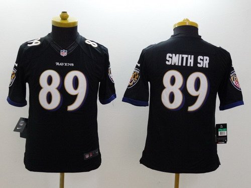 Nike Baltimore Ravens #89 Steve Smith Sr 2013 Black Limited Kids Jersey inbean