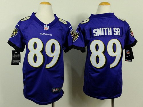 Nike Baltimore Ravens #89 Steve Smith Sr 2013 Purple Game Kids Jersey inbean