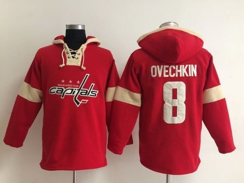 2014 Old Time Hockey Washington Capitals #8 Alex Ovechkin Red Hoodie inbean