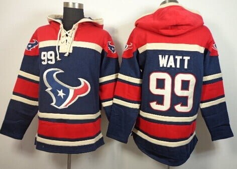 Houston Texans #99 J.J. Watt 2014 Blue Hoodie inbean