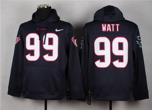 Nike Houston Texans #99 J.J. Watt Blue Hoodie inbean