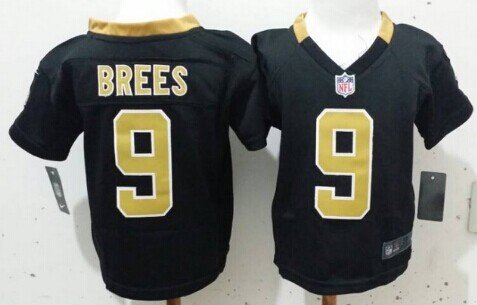 Nike New Orleans Saints #9 Drew Brees Black Toddlers Jersey inbean