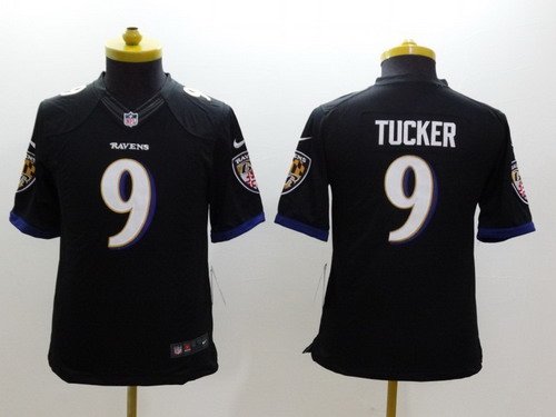 Nike Baltimore Ravens #9 Justin Tucker 2013 Black Limited Kids Jersey inbean