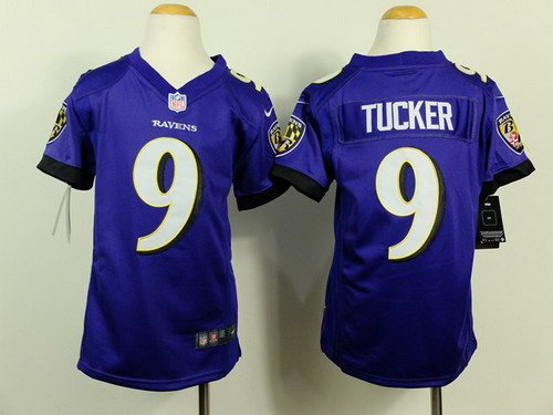 Nike Baltimore Ravens #9 Justin Tucker 2013 Purple Game Kids Jersey inbean