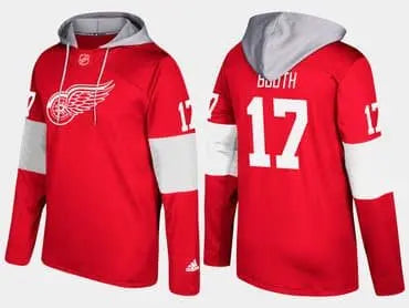 Adidas Detroit Red Wings 17 David Booth Name And Number Red Hoodie inbean