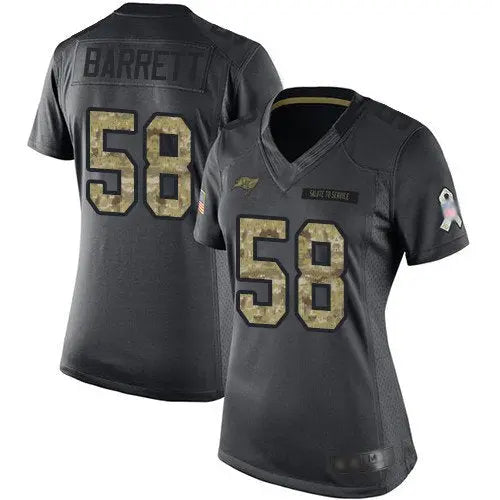 Buccaneers #58 Shaquil Barrett Black Women's Stitched Football Limited 2016 Salute to Service Jersey inbean