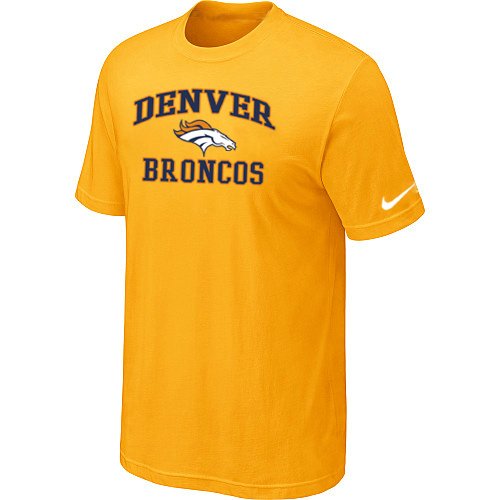 Denver Broncos Heart & Soul Yellow T-Shirt inbean